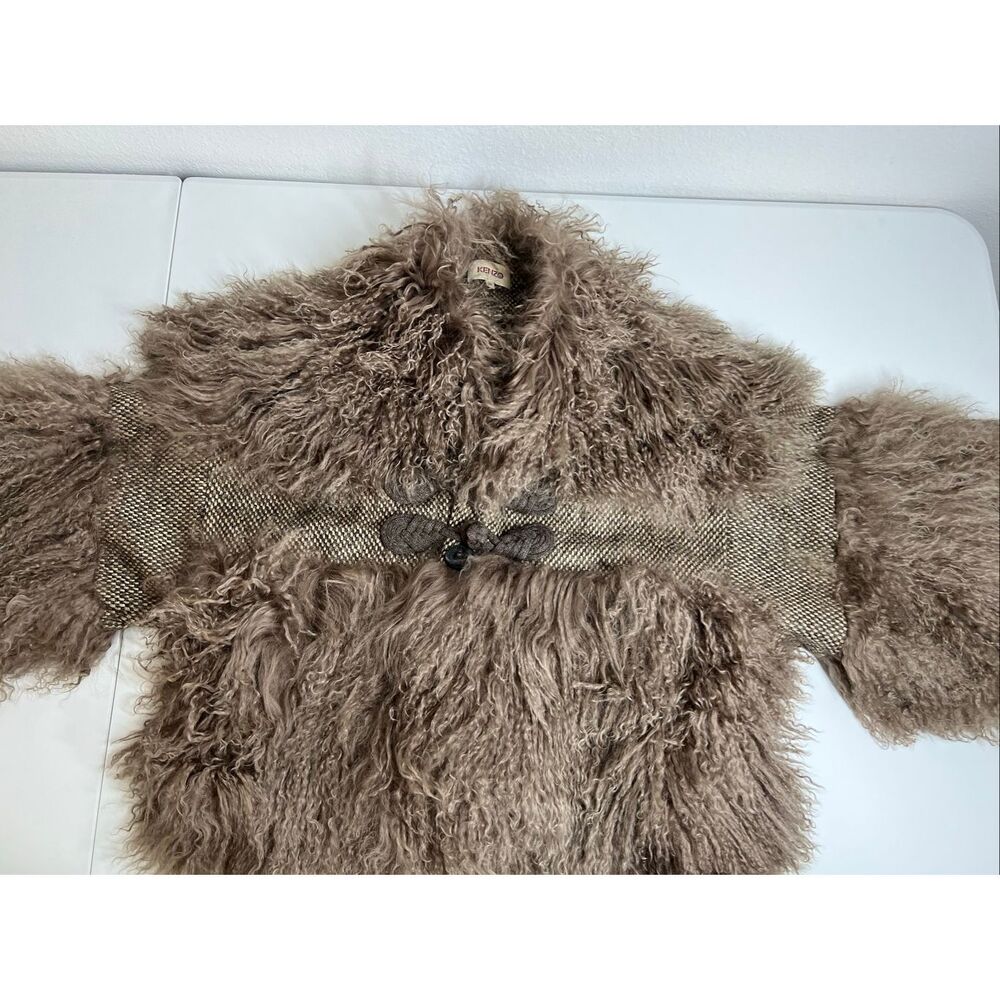 Kenzo Brown Mongolian Shearling Fur Jacket - Picture 6 of 14